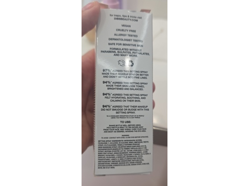 Dibs Lovebeam Setting Spray, 2.03 fl oz/60 mL