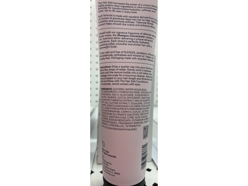 The Hair Edit Shampoo, Squalane + Tuberose Flower, 5 fl oz/150 mL