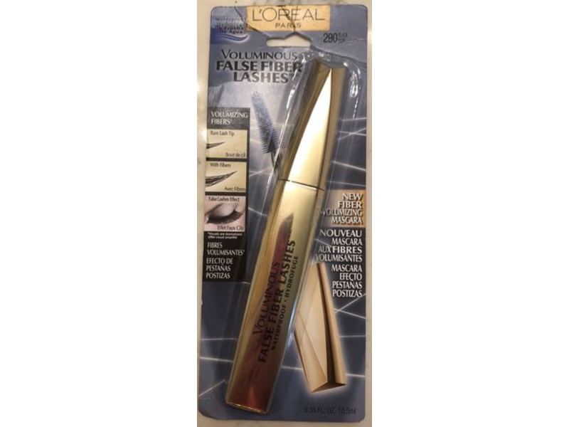 L'oreal Paris Voluminous False Fiber Lashes Mascara, Waterproof, 290 Black, 0.35 fl oz/10.5 mL
