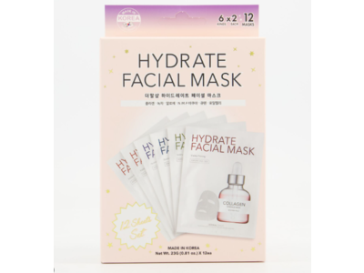 Dermal Hydrate Facial Mask Set, 0.81 oz/23 g, 12 Count