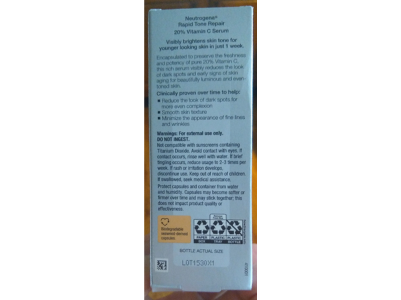 Neutrogena Rapid Tone Repair Serum, 20% Vitamin C, 30 Count