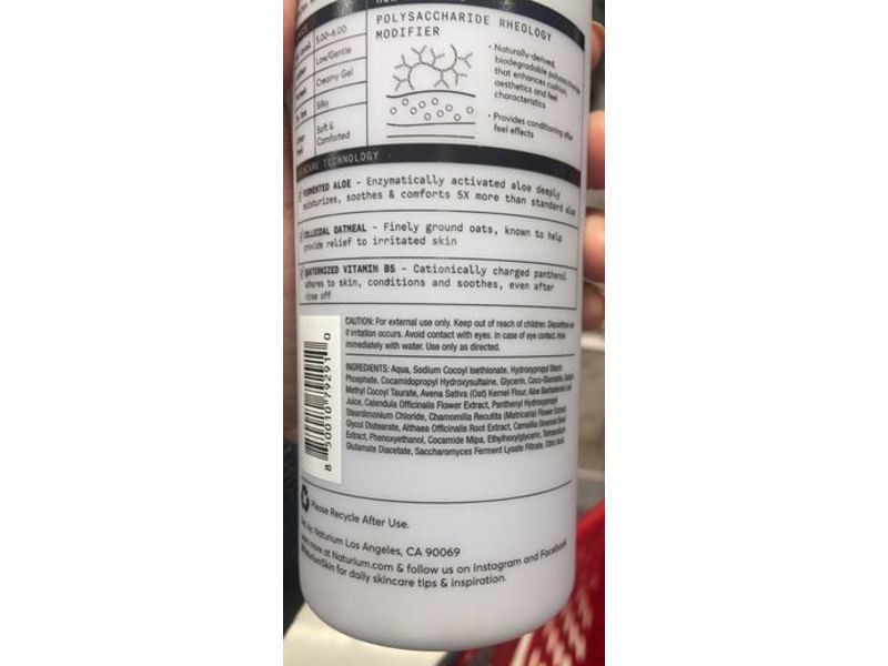 Naturium The Soother Sensitive Skin Body Wash, 16.9 fl oz/500 mL