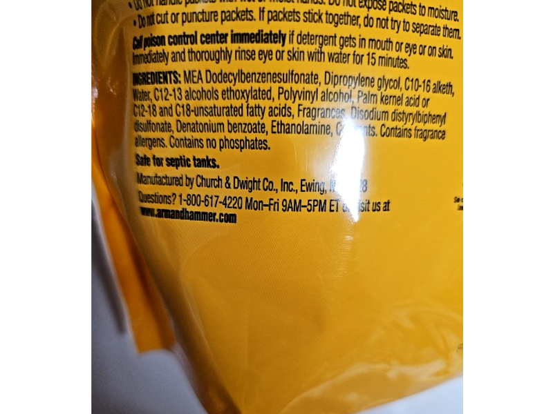 Arm & Hammer Plus OxiClean 5-in-1 Power Paks, Fresh Scent, 72 Count