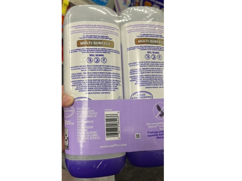 Swiffer Power Mop Floor Cleaning Solution, Lavender, 25.3 fl oz/750 mL, Pack Of 2
