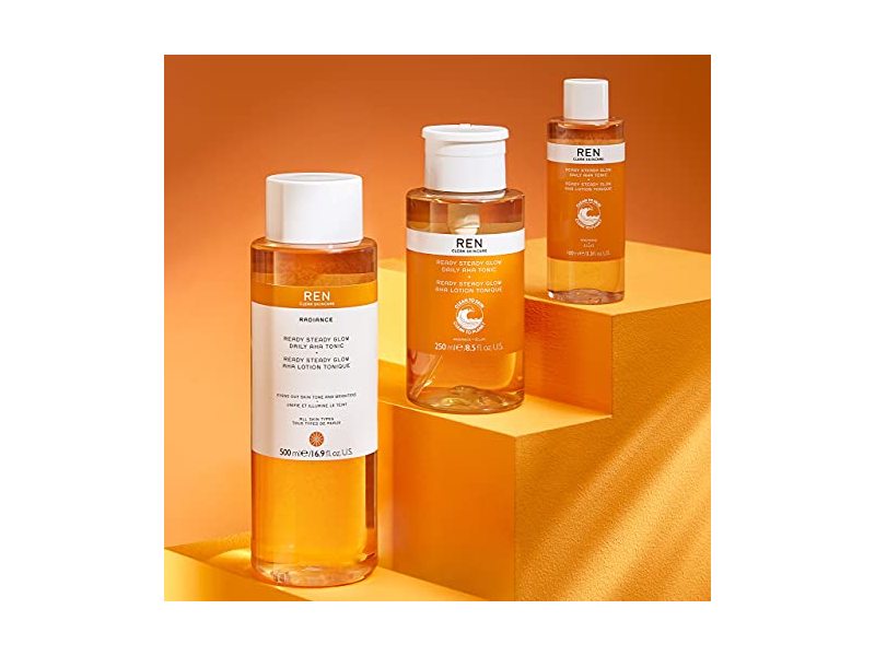 REN Clean Skincare Ready Steady Glow Daily AHA Tonic, 3.3 fl oz/100 mL