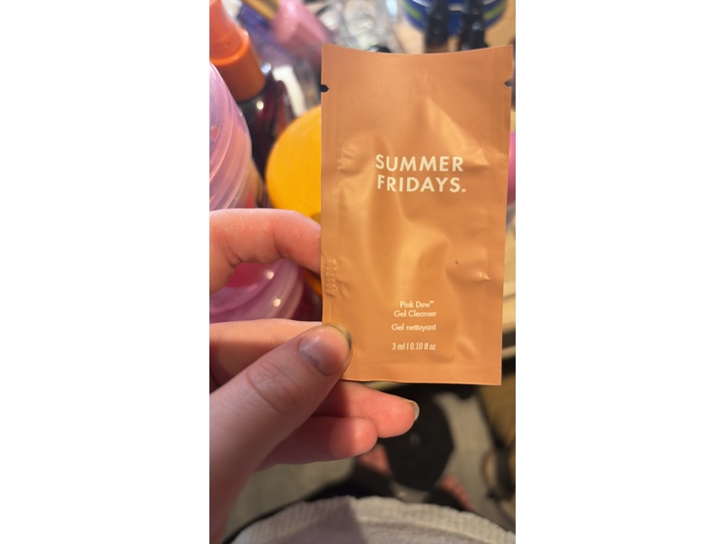 Summer Fridays Gel Cleanser, Pink Dew, 0.10 fl oz/3 mL