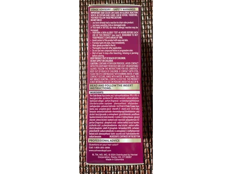 Schwarzkopf Keratin Root Permanent Hair Color Kit, Dark Brown