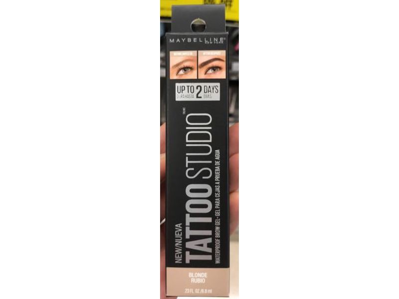 Maybelline New York Tattoo Studio Brow Gel, 220 Blonde, 0.23 fl oz/5.8 mL