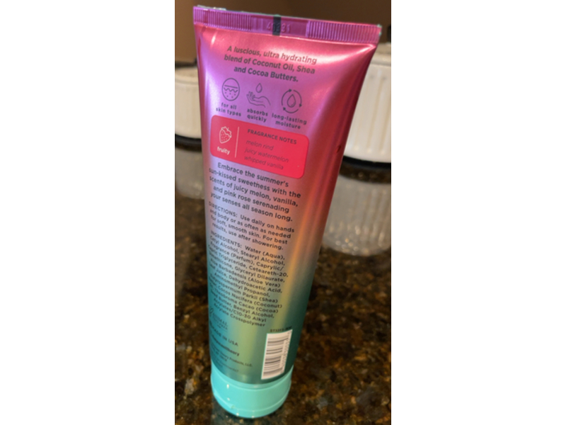 Scent Theory Sun Kissed Melon Body Cream, Shea Butter & Coocnut Oil, 8 oz/226 g