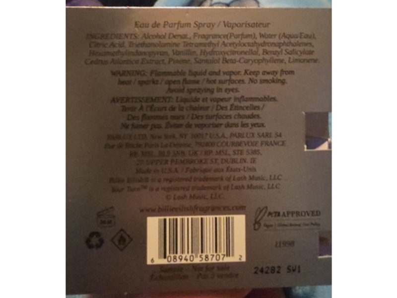 Billie Eilish Eau De Parfum Spray, Your Turn, 0.05 fl oz/1.5 mL