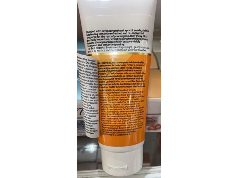 No7 Radiance+ Daily Energising Exfoliating Cleanser, 3.3 fl oz/100 mL