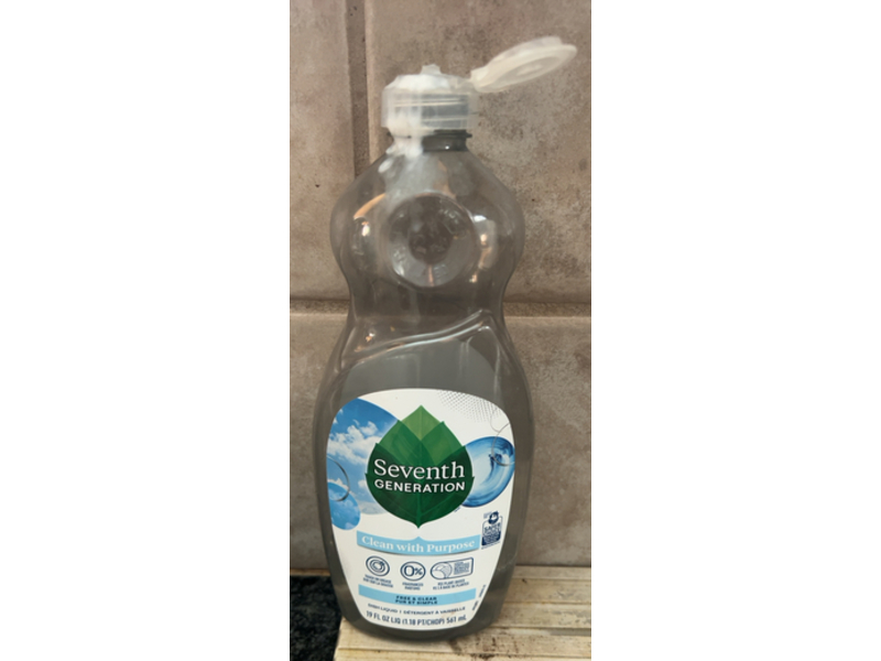Seventh Generation Dish Liquid Soap, Free & Clear, 19 fl oz/561 mL