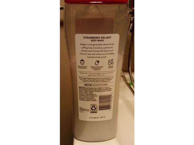 Suave Uplifting Body Wash, Strawberry Delight, 18 fl oz/532 mL