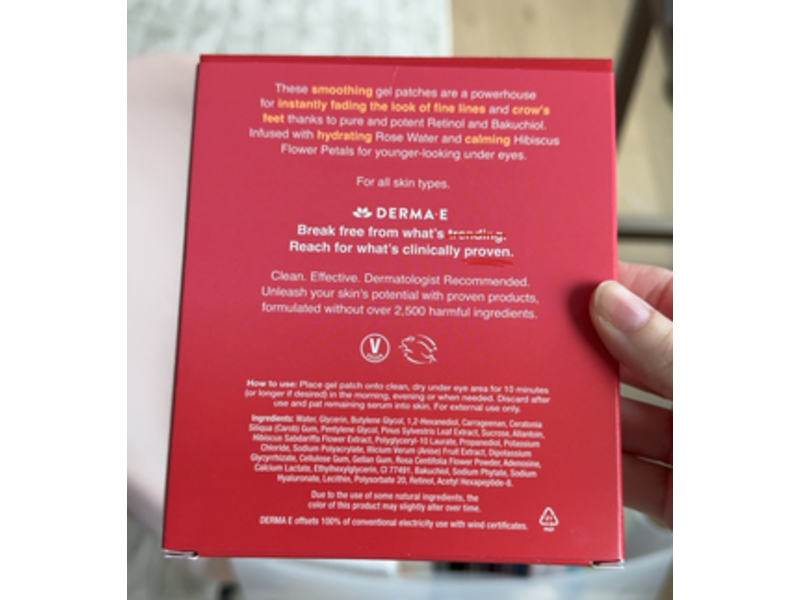 Derma Anti-Wrinkle Smoothing Hydro Gel Patches, 5 Pairs