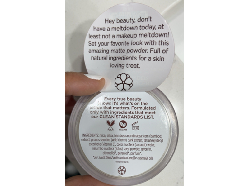 Pacifica Matte Translucent Setting Powder, Cherry Velvet, 0.45 oz/13 g