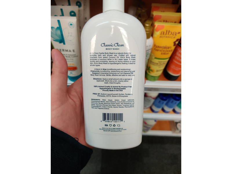 Kirk's Original Coco Castile Classic Clean Body Wash, 16 fl oz (473 mL)