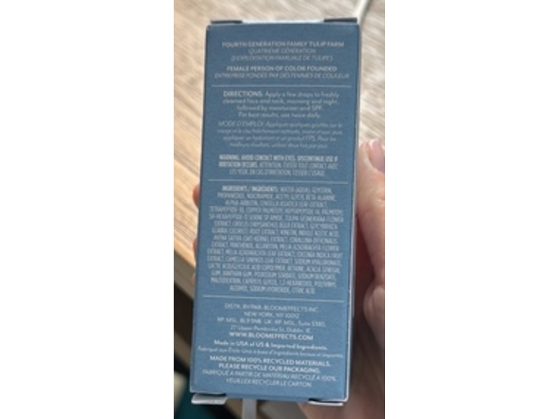 Bloomeffects Black Tulip Regenerative Brightening Serum, 1.0 fl oz/30 mL