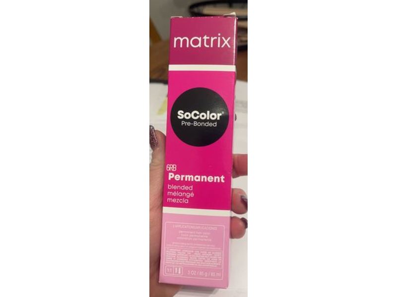 Matrix Socolor Pre-Bonded Permanent Hair Color, 6RB Light Brown Red, 3 oz/85 mL