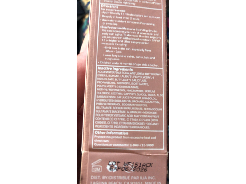 Ilia Super Serum Sunscreen Skin Tint, ST11 Matira, SPF 40, 1 fl oz/30 mL