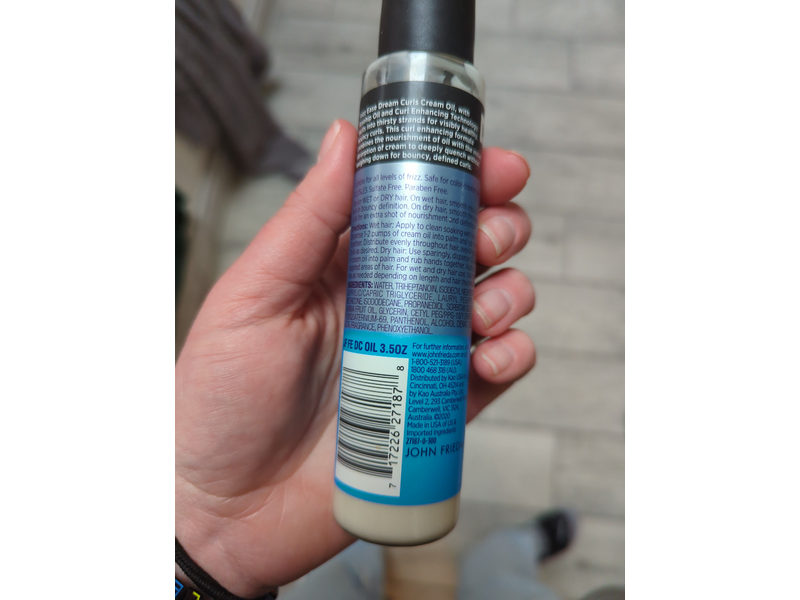 John Frieda Frizz Ease Cream Oil, Dream Curls, 3.5 oz/99 g