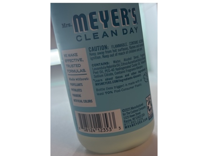 Mrs. Meyer's Clean Day Room Freshener, Dewdrop Scent, 8 fl oz/236 mL