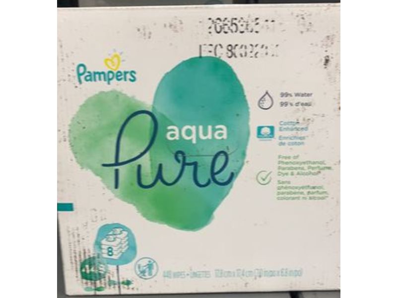Pampers Aqua Pure Wipes, 448 Count