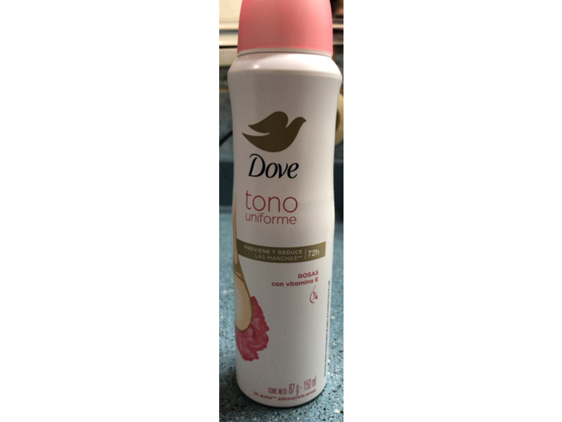Dove Uniform Tone Antiperspirant Aerosol, Rose, 150 mL