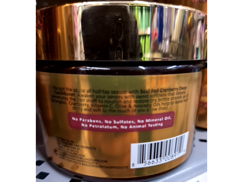 Kaleidoscope Soul Fed Deep Conditioner, Cranberry, 12 oz/340 g