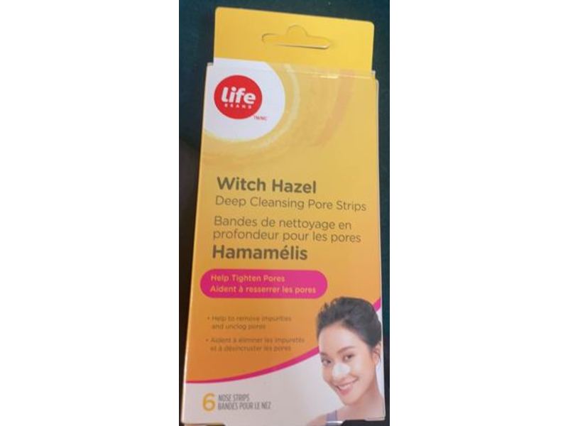 Life Brand Witch Hazel Deep Cleansing Pore Strips, 6 Count