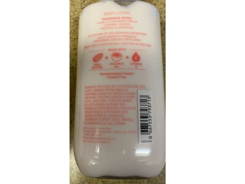 Bath and Body Works Body Lotion, Snowflakes & Cashmere, Shea Butter + Vitamin E, 8 fl oz/236 mL