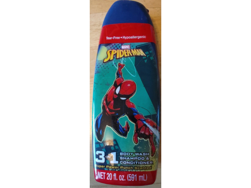Spiderman 3-In-1 Body Wash Shampoo & Conditioner, Super Power Punch Scented, 20 fl oz/591 mL