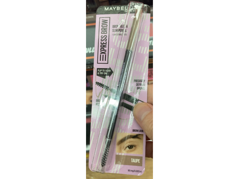 Maybelline New York Brow Ultra Slim Pencil, Taupe, 0.0003 oz/90 g