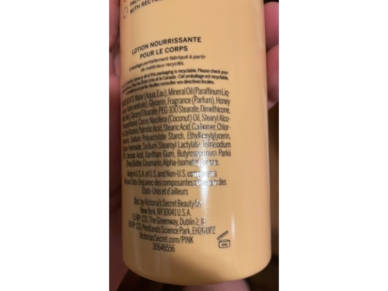 Victoria's Secret Beauty Pink Nourishing Body Lotion, Honey, 12 fl oz/355 mL