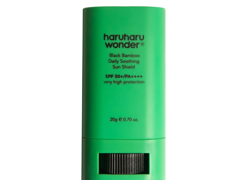Haruharu Wonder Daily Soothing Sun Shield, Black Bamboo, Unscented, SPF 50+ PA++++, 0.70 oz/20 g