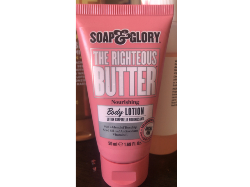 Soap & Glory The Righteous Butter Body Lotion, Rose & Bergamot, 1.69 fl oz/50 mL