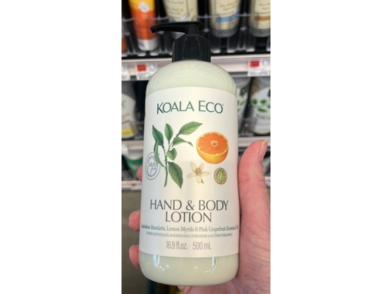 Koala Eco Hand & Body Lotion, Mandarin Lemon & Pink Grapefruit, 16.9 fl oz/500 mL