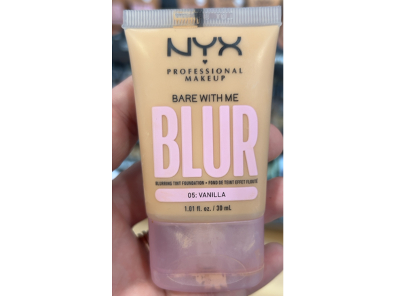 NYX Professional Makeup Bare With Me Blur Tint Soft Matte Foundation, 05 Vanilla, 1.01 fl oz/30 mL