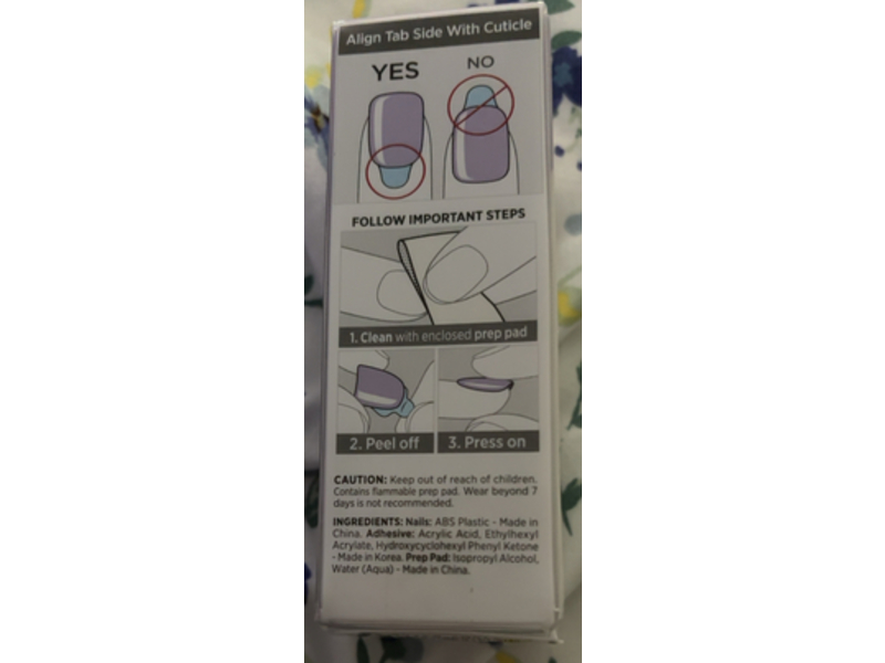 Impress Color Press - On Manicure Color Nails, Picture Purplect, Short, 30 Count