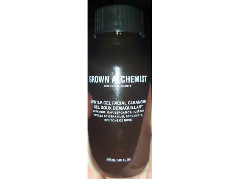 Grown Alchemist Gentle Gel Facial Cleanser, Gerenium Leaf, Bergamot, Rose Bud, 1.69 fl oz/50 mL