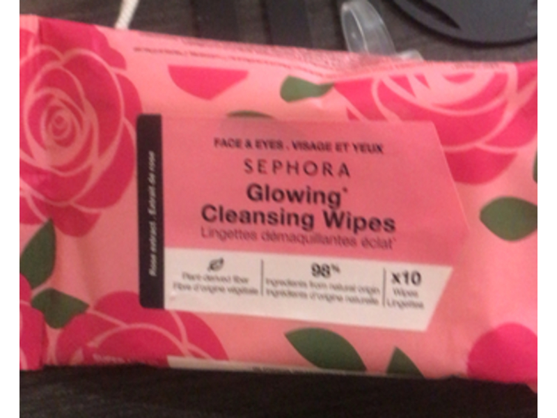 Sephora Glowing Cleansing Wipes, Rose Extract