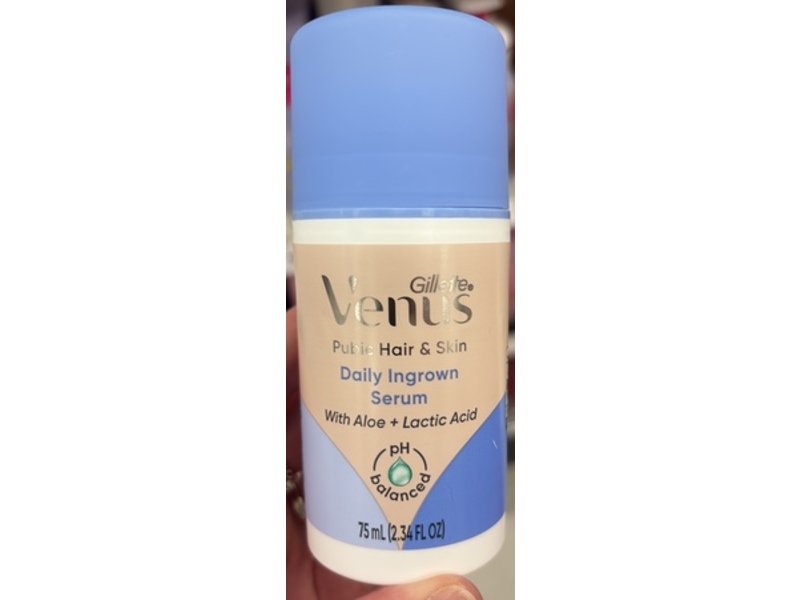 Gillette Venus Daily Ingrown Serum, Aloe + Lactic Acid, 2.34 fl oz/75 mL