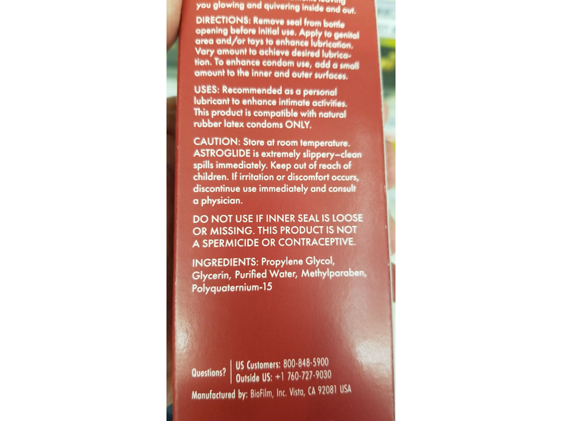 Astroglide Quiver Water-Based Personal Lubricant, 5 fl oz/148 mL