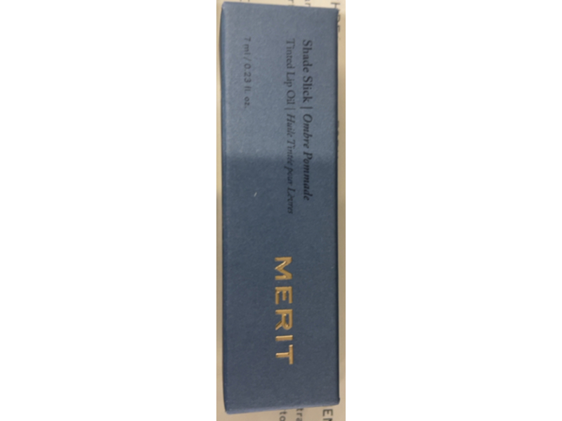 Merit Shade Slick Tinted Lip Oil, Falcon Deep Brown, 0.23 fl oz/7 mL