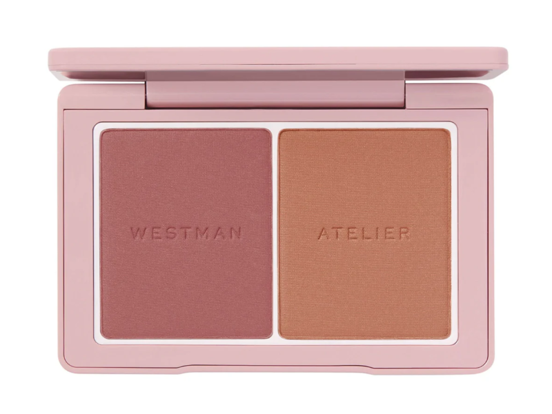 Westman Atelier Baby Cheeks Powder Blush Duo, Suede/Sable, 0.17 oz/4.8 g