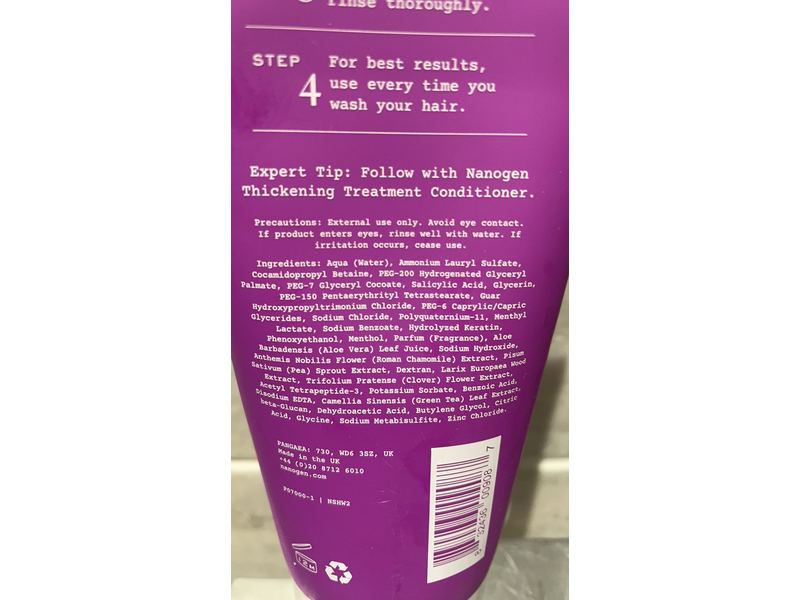 Nanogen Thickening Hair Treatment Shampoo, 8.11 fl oz/240 mL