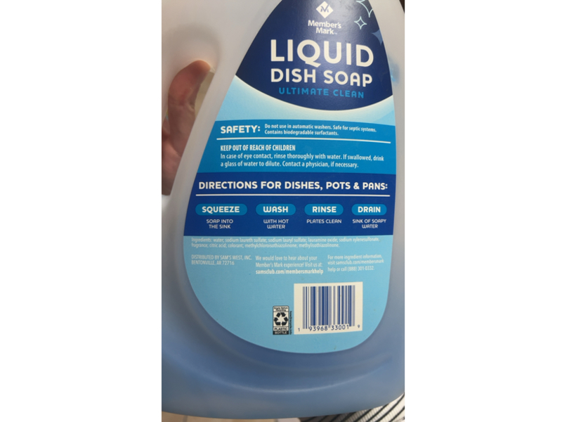 Member's Mark Ultimate Clean Liquid Dish Soap, Fresh Clean Scent, 100 fl oz/2.95 L