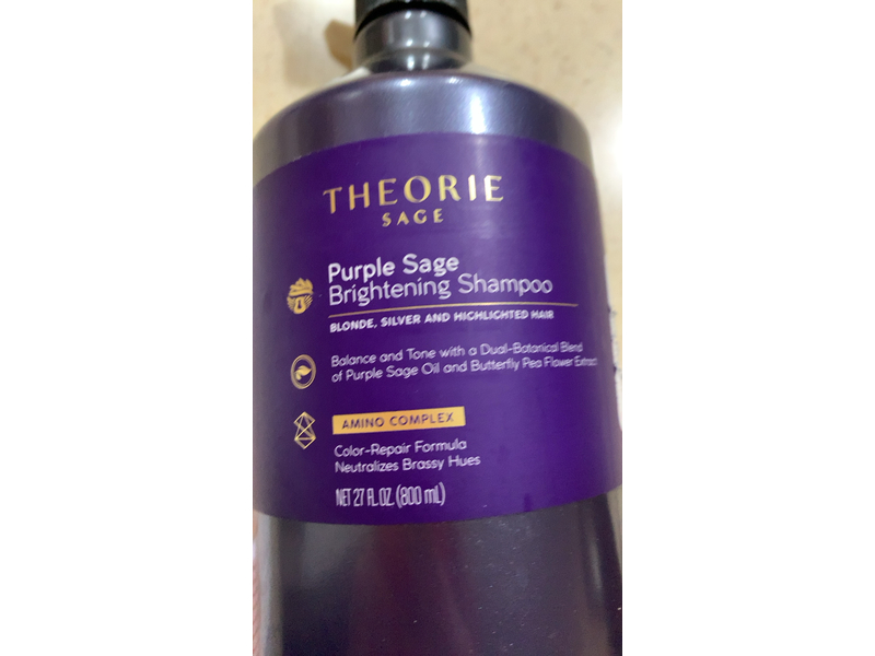 Theorie Purple Sage Brightening Shampoo, 27 fl oz/800 mL
