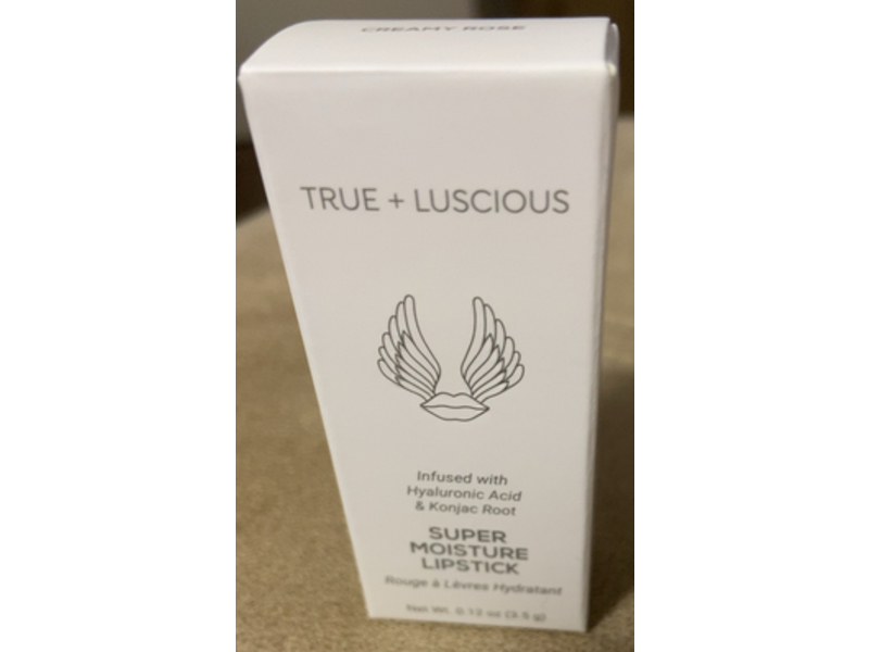 True + Luscious Super Moisture Lipstick, Hyaluronic Acid & Konjac Root, Creamy Rose, 0.12 oz/3.5 g