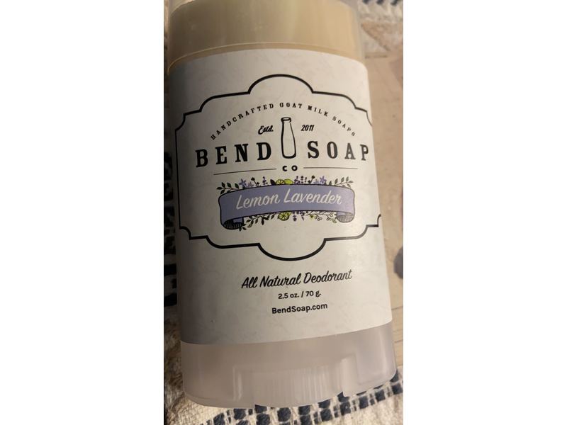 Bend Soap Company All Natural Deodorant, Lemon Lavender, 2.5 oz/70 g