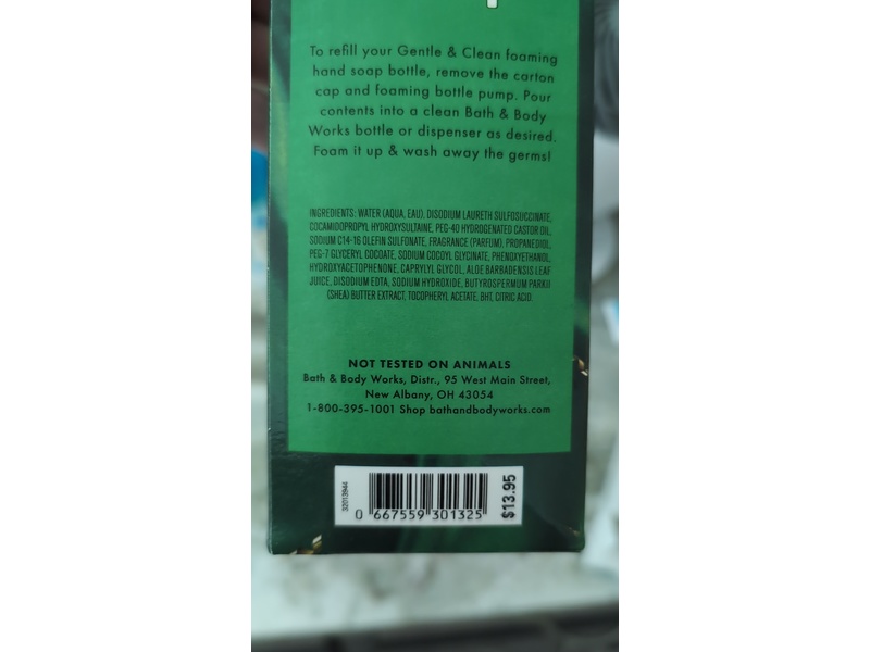 Bath & Body Works Gentle & Clean Foaming Hand Soap, Vanilla Bean Noel, 32 fl oz/946 mL